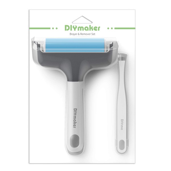 Diymaker Rubber Brayer Roller & MAT Tweezers Remover Tool Set