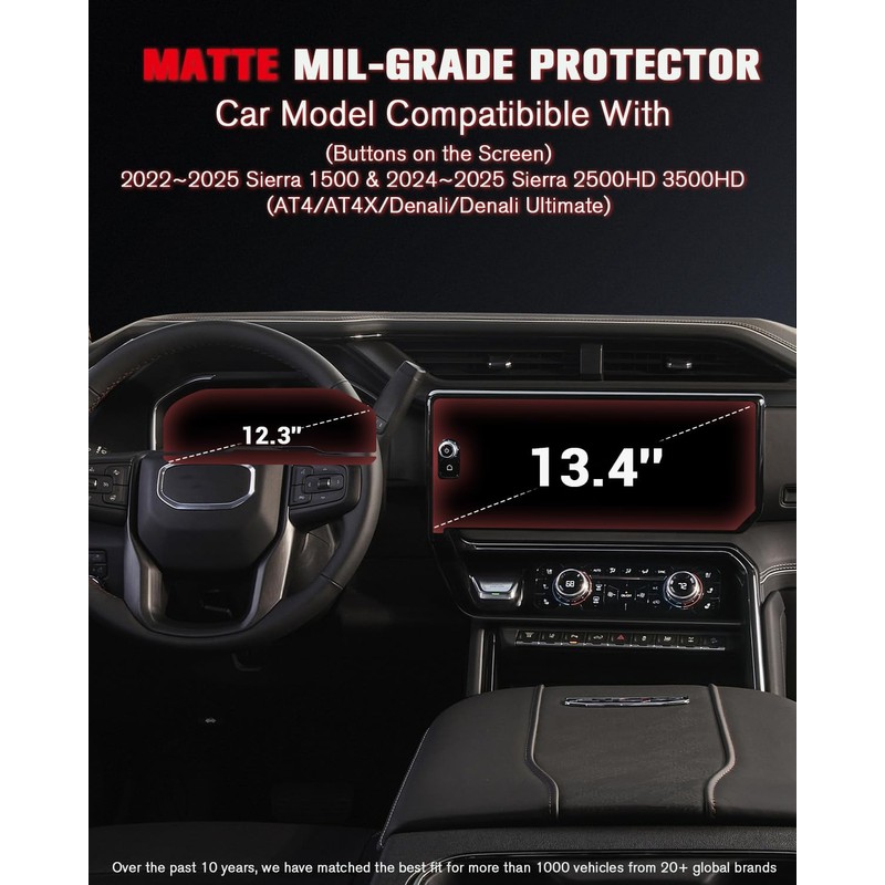 For 2022~2025 GMC Sierra 1500& 2024~2025 Sierra 2500HD 3500HD (Buttons