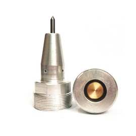 US Stock - Pin neumático de 3 mm con contrapunto de diámetro de 10,7 mm / aguja y manga de aguja para máquina de grabado neumática de puntos. Máquina de marcado de puntos