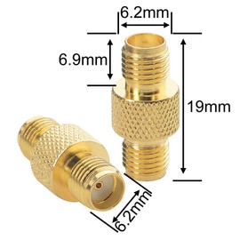 YILIANDUO RF Coaxial Adapter SMA Female to Female Gold Plating Coaxial Adapter with Direct Thread for WLAN Antenna Amplifier Antenna Coaxial Cable Pack of 2