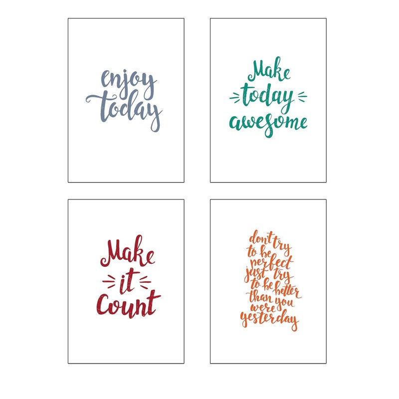 20 Eco-Friendly Blank Motivational Affirmation Greeting Cards Made from Recycled