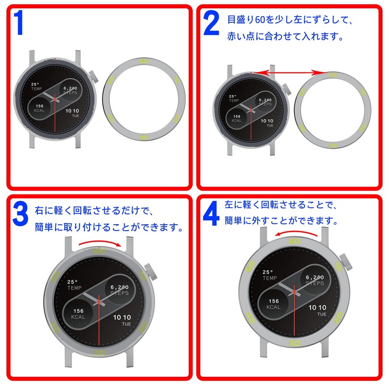 [RuenTech] Compatible CMF Watch Pro 2 Watch Bezel, Metal Bezel,