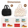 KUBYA Corduroy Lunch Box Lunch Bag for Women Men, Cute