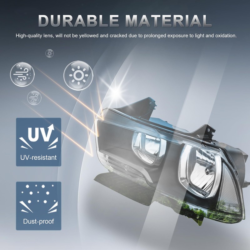 KUIPERAUTO Headlights Assembly Compatible for 2011 2012 2013 2014 Dodge
