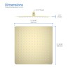 KIBI Cube 12 Inch Ultra Thin Metal Rainfall Shower Head