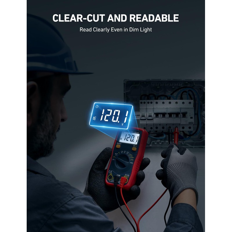 AstroAI Digital Multimeter, Voltmeter 1.5v/9v/12v Battery Voltage Tester Auto-Ranging/Ohmmeter/DMM with