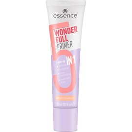 Essence Wonder Full Primer 5-in-1, No. 10, Nude, Moisturising, Mattifying, Nourishing, Matte, Vegan, Oil-Free, UVA and UVB Filter + SPF 30, Paraben-Free, Pack of 3 (3 x 30 ml)