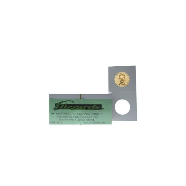 Guardhouse 2x2 Staple Paper Coin Holder for Small Dollar, 50