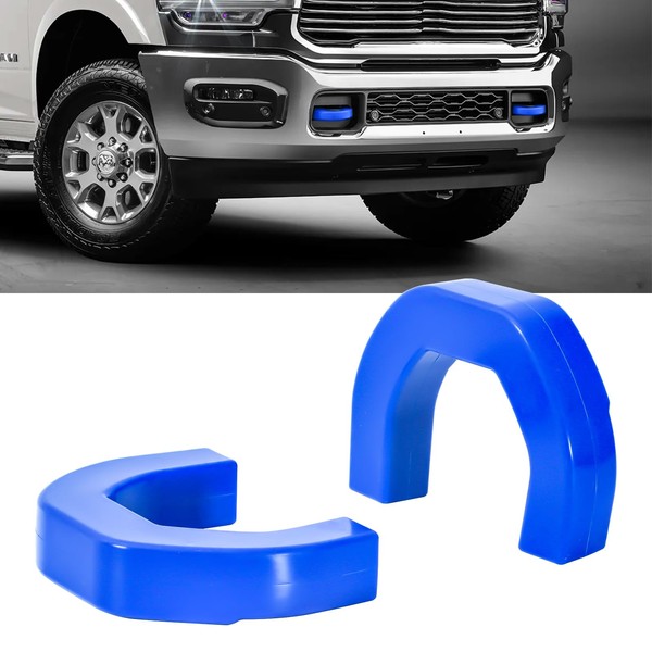 BESTZHEYU 2PCS Blue Front Tow Hooks Covers Compatible with RAM
