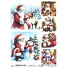Josys Bastelmärchen Reispapier DIN A4 Strohseide Decoupage Weihnachten Weihnachtsmann RE7481