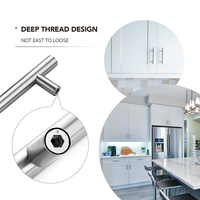 Ravinte Cabinet Handles - 30 Pack Brushed Nickel Kitchen Cabinet