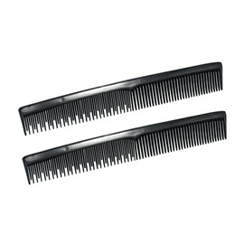 Amelia Beauty, 7in Black Plastic Styling Tease Comb with Inch Marks, Made in USA, Professional Grade Hair Comb, For Wet, Tangled Hair, Everyday Styling Cutting Hair Styling Tool, 2 Pack