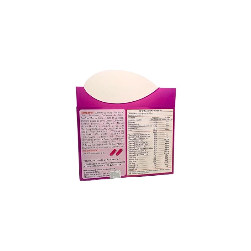 Natutech Prena Max 30 cápsulas Suplemento Cuidado Prenatal para Mujeres