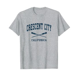 Crescent City California Vintage Nautical Paddles Sports Oar T-Shirt