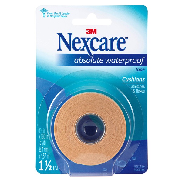 Nexcare Absolute Waterproof Wide Tape, 1.5' X 5 yd. Per Roll (6 Rolls)