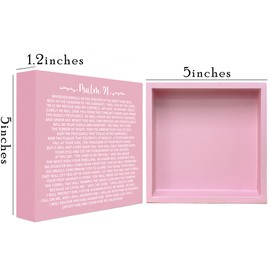 Christian Decor Wood Sign Desk Decor Rustic Motivational Bible Verse Psalm 91 Wooden Sign for Home Office Living Room Church Kitchen Bedroom bathroom Table Shelf Religious Gifts -D34