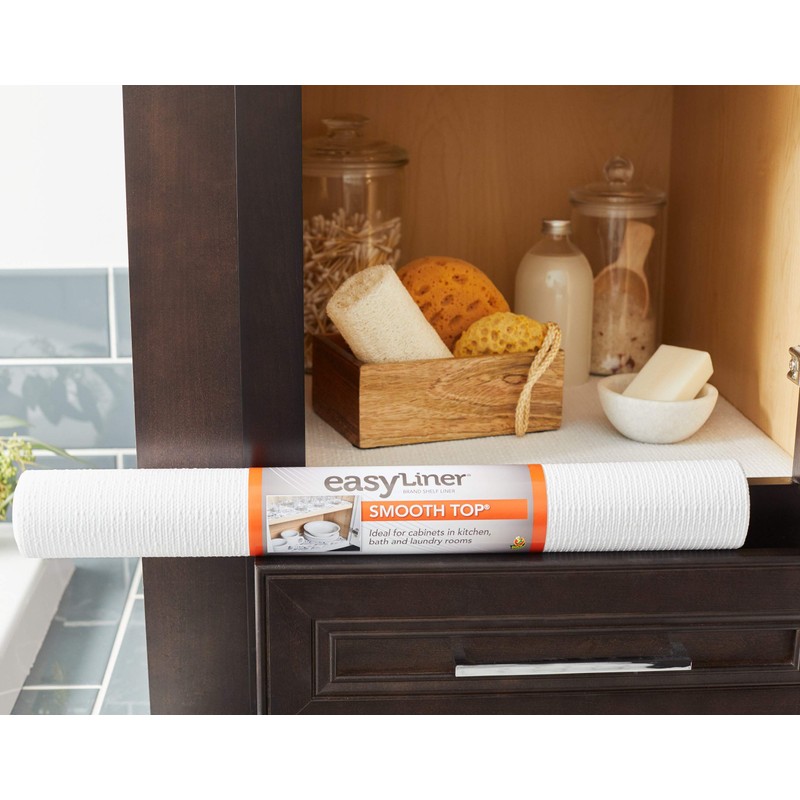 Duck Smooth Top EasyLiner, 20-inch x 6 Feet, White