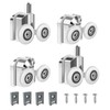 Hevysuo 4 Pcs Wheel Shower Door Rollers,23mm Diameter Metal Shower