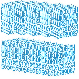 30 Sheets Large Alphabet Sticker 2 Inch Self Adhesive Letters Stick on Vinyl Letters Alphabet Stickers for Water Bottles Cup Mailbox Number Address Craft Scrapbooking Bulletin Board Decor Blue
