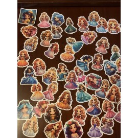 Unbranded 10 Random Cartoon Princess Stickers