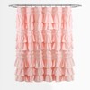 Lush Decor Kemmy Ruffled Shower Curtain, Single, 72" W x