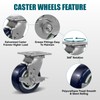 CWfutureparts 5"X2" Heavy Duty Industrial Casters,Polyurethane on Polypropylene Core Caster