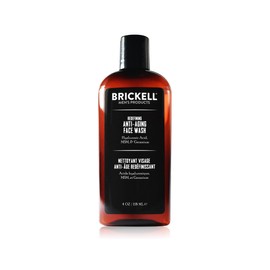 Brickell Men's Newly Defined Anti-Aging Face Wash for Men, Natural and Organic, Foaming Gel Face Wash to Reduce Signs of Ageing (Perfumed, 4 oz)