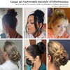 Rose bud Messy Bun Hair Pieces for Women Light Brown