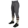 CHAMPRO Girls' Knicker Style Low-Rise Softball Pants, Graphite, Medium