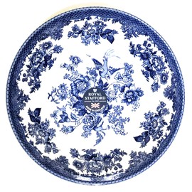 Royal Stafford Asiatic Pheasant Dark Blue 7 1/2 Salad/Soup Bowl - Fine English China - Burslem - The Heart of the Potteries