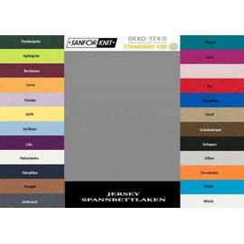 Exclusive Home Textile Jersey Fitted Sheet Elasticated Edging, 60 x 120 - 70 x 140 cm