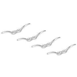 4pcs 11.5cm Boat Rope Cleats 316 Stainless Steel for Boats Accessories Boat Securing Tie Down Included Mounting 8 Screws