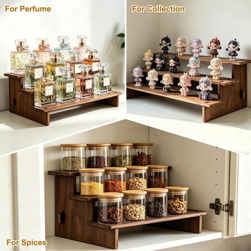 Mobpqable 3 Tier Cupcake Stand Wood - 30s Quick Assembly,
