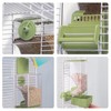 Bird Feeder Water Dispenser Set, Automatic Cage Feeder with Perch