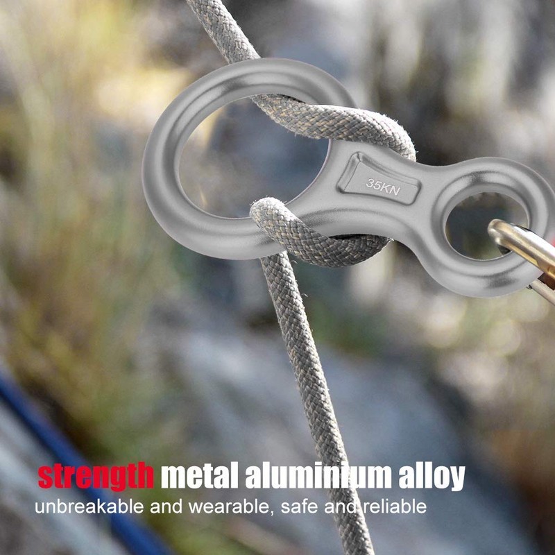 Escalada Rappel Safety 35KN Montaismo Escalada Figura 8 Cuerda Descensor