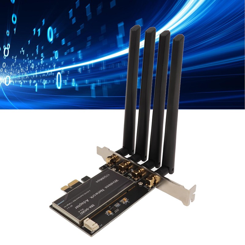 PCIe Network Adapter 2.4G 450Mbps 5G 1300Mbps 4 Antennas Standard