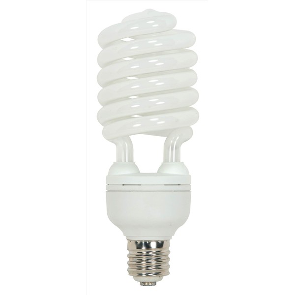 Satco S7393 85 Watt (350 Watt) 5700 Lumens Hi-Pro Spiral CFL Natural light White 5000K Mogul Base 120 Volt Light Bulb, Natural Light
