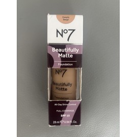 No7 Beautifully Matte Foundation, Deeply Beige, 30ml