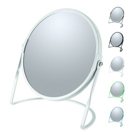 Spirella Schminkspiegel Kosmetikspiegel Badezimmerspiegel "Akira" 5-Fach Vergrößerung - matt Weiß