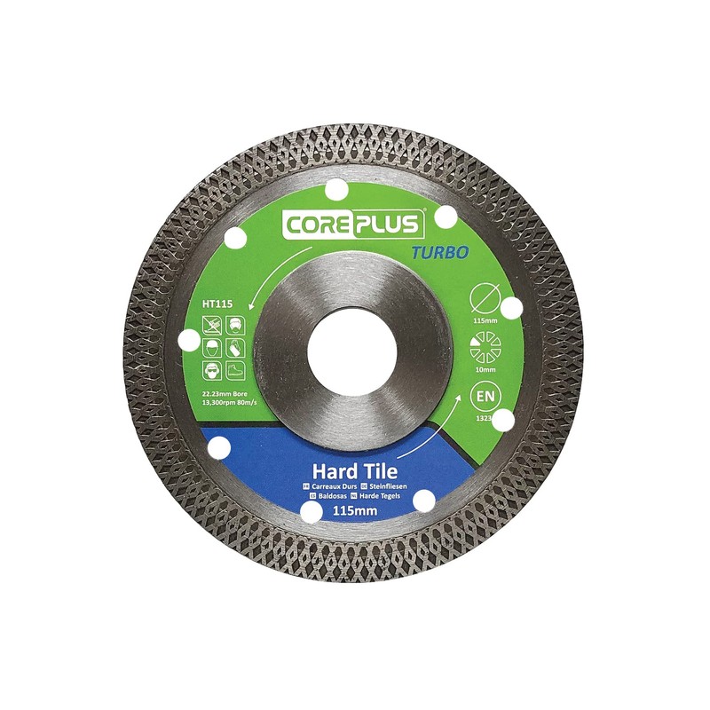 CorePlus Hard Tile Turbo Diamond Blade 115mm x B22.23mm (4.5in)