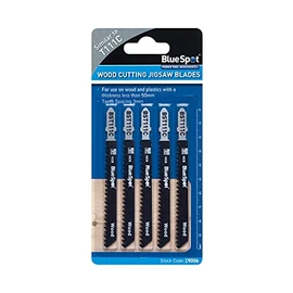 Blue Spot Tools 19006 5 Piece Wood Cutting Jigsaw Blades (Similar to T111C), Set of 5