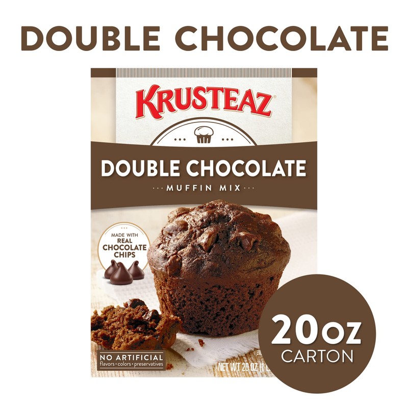 Krusteaz Muffin Mix, Double Chocolate Muffin Mix, Made with Real