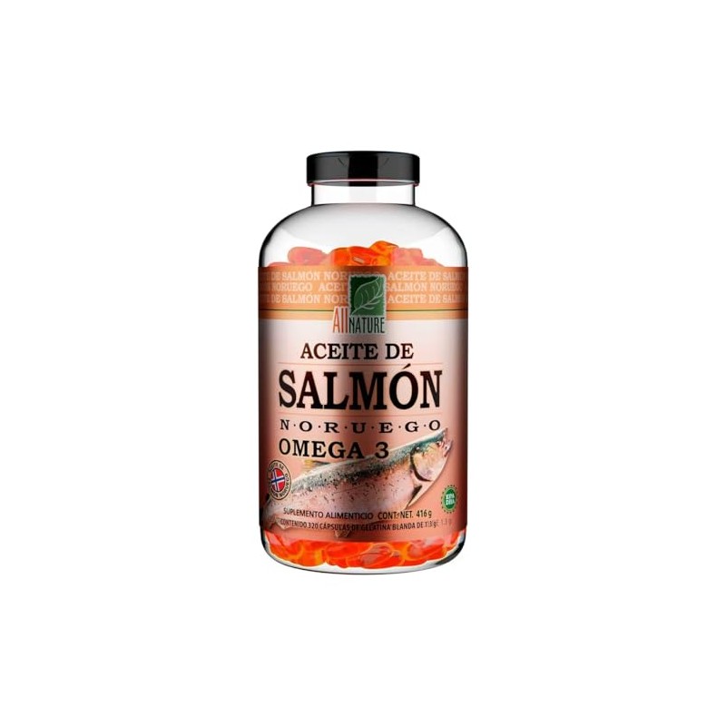 All Nature Aceite Salmón Noruego Omega 320 Cápsulas 1300 Por