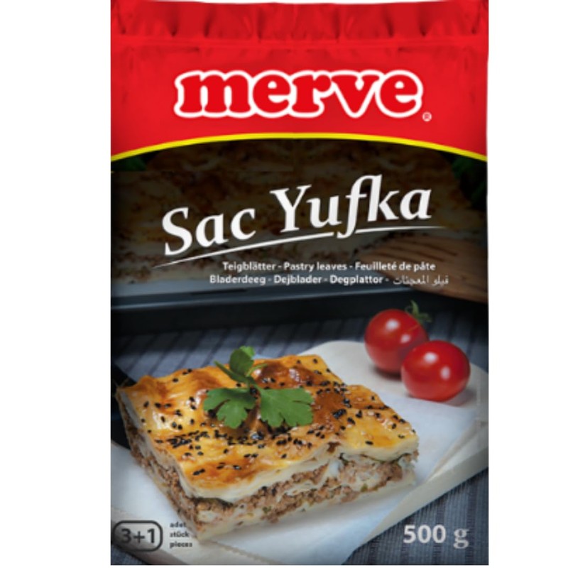 Merve Pastry Leaves Square phyllo dough pastry 500 Gram (17.6oz)