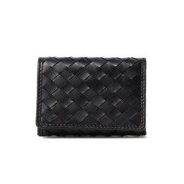 Beaming Life Store by Beams SEEKER Men's Leather Mesh Card Case Wallet Pouch, Black