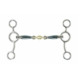 Shires Blue Sweet Iron Tom Thumb with Diamond Blue Horse Bit 6" Bluee Sweet Iron