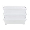 Eagrye 3-Pack Plastic Underbed Storage Bin, Clear Under Bed Storage