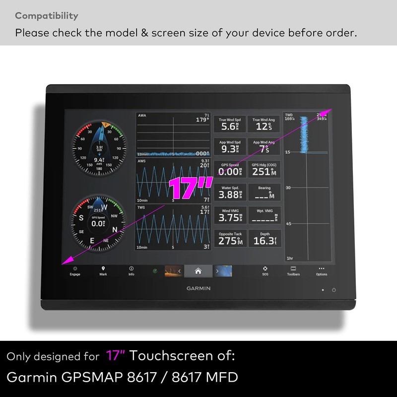 INNOSURE Premium Tempered Glass Screen Protector designed for Garmin GPSMAP