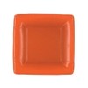 Caspari Grosgrain Square Paper Salad & Dessert Plates in Deep Orange - Pack of 8