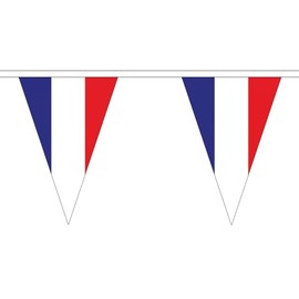 France Flag Bunting French 5M Triangle Large 12 Flags FlagSuperstore